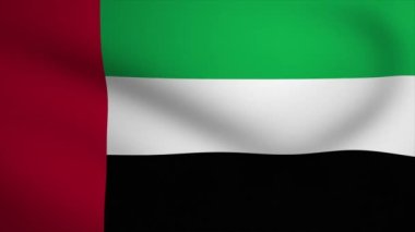 United Arab Emirates Waving Flag Background Animation. Looping seamless 3D animation. Motion Graphic