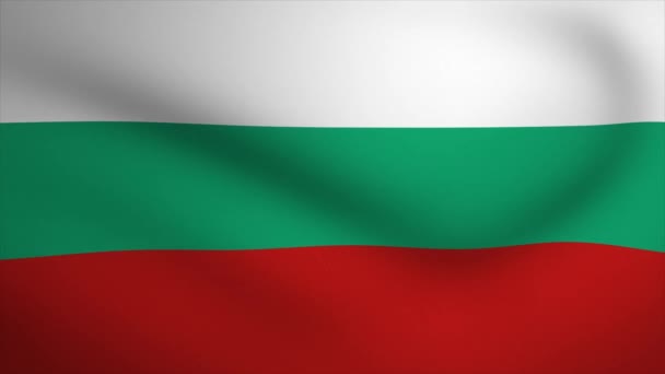Bulgaria Waving Flag Background Animation Looping Seamless Animation Motion Graphic — Stock videók
