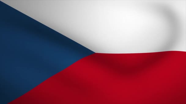 Czech Republic Waving Flag Background Animation Looping Seamless Animation Motion — Vídeos de Stock