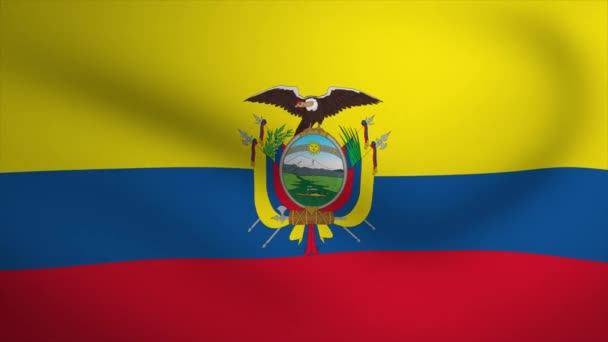 Ecuador Waving Flag Background Animation Looping Seamless Animation Motion Graphic — Vídeos de Stock