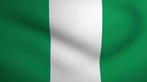 Nigeria Waving Flag Background Animation Looping Seamless Animation Motion Graphic — Vídeos de Stock