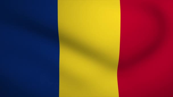 Romania Waving Flag Background Animation Looping Seamless Animation Motion Graphic — Vídeos de Stock