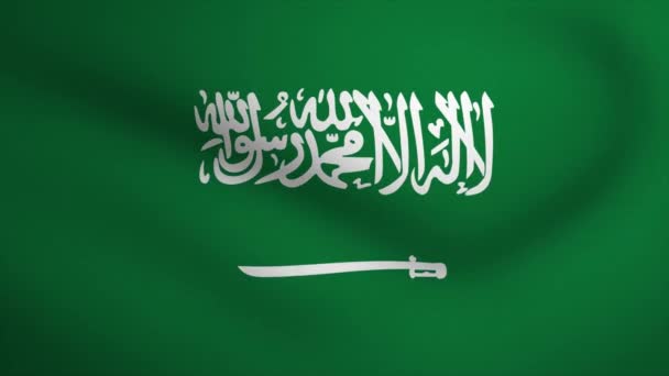 Saudi Arabia Waving Flag Background Animation Looping Seamless Animation Motion — Stockvideo