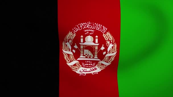 Afghanistan Waving Flag Background Animation Looping Seamless Animation Motion Graphic — Video Stock