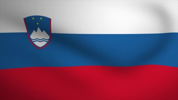 Slovenia Waving Flag Background Animation Looping Seamless Animation Motion Graphic — стоковое видео