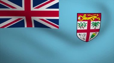 Fiji Waving Flag Background Animation. Looping seamless 3D animation. Motion Graphic