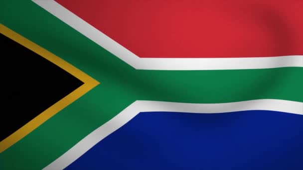 Південно Африканська Республіка Хвильовий Прапор Background Animation Завантаження Безшовної Анімації — стокове відео
