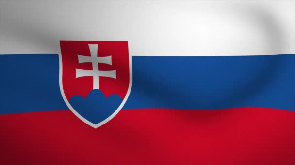 Slovakia Waving Flag Background Animation Looping Seamless Animation Motion Graphic — Stockvideo
