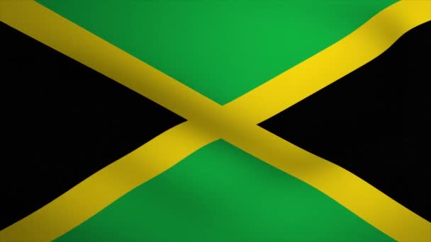 Jamaica Waving Flag Background Animation Looping Seamless Animation Motion Graphic — стоковое видео