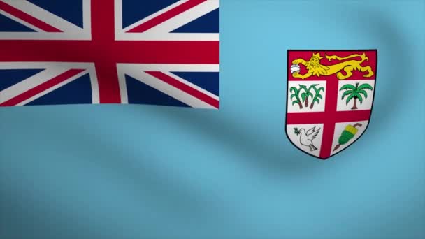 Fiji Waving Flag Background Animation Looping Seamless Animation Motion Graphic — 비디오
