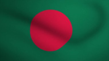 Bangladesh Waving Flag Background Animation. Looping seamless 3D animation. Motion Graphic