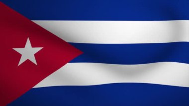 Cuba Waving Flag Background Animation. Looping seamless 3D animation. Motion Graphic