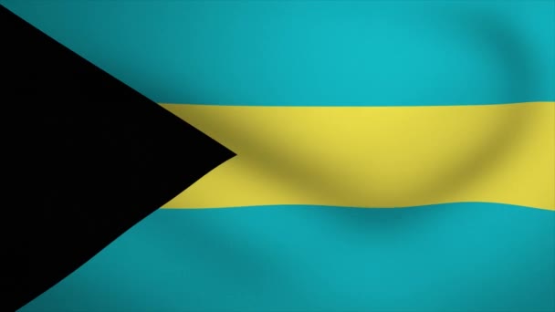 Bahamas Waving Flag Background Animation Looping Seamless Animation Motion Graphic — Stock video