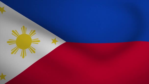 Philippines Waving Flag Background Animation Looping Seamless Animation Motion Graphic — Vídeos de Stock