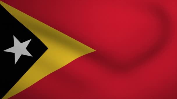 East Timor Waving Flag Background Animation Looping Seamless Animation Motion — стоковое видео
