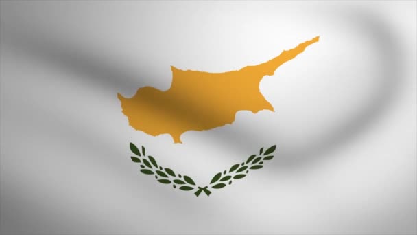 Cyprus Waving Flag Background Animation Looping Seamless Animation Motion Graphic — ストック動画