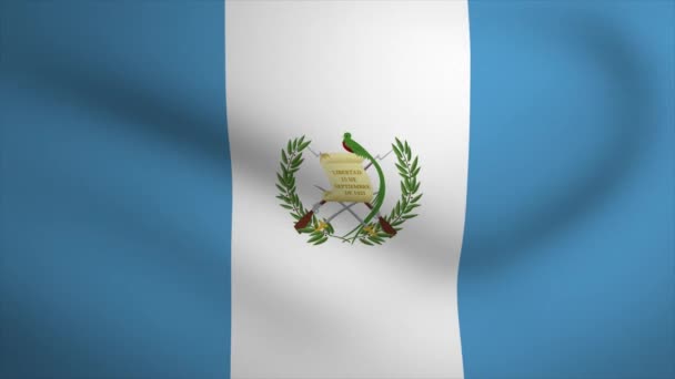Guatemala Waving Flag Background Animation Looping Seamless Animation Motion Graphic — Vídeos de Stock