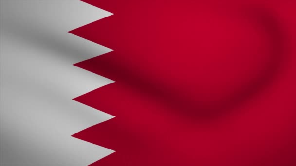 Bahréin Ondeando Bandera Fondo Animación Looping Animación Sin Fisuras Gráfico — Vídeos de Stock