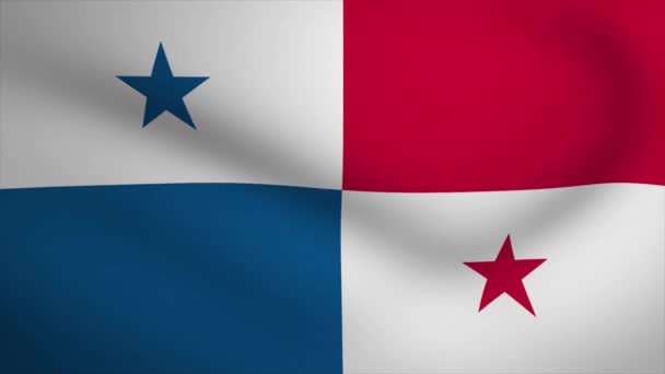 Panama Viftar Med Flaggans Bakgrund Animation Loopar Sömlös Animering Rörelse — Stockvideo