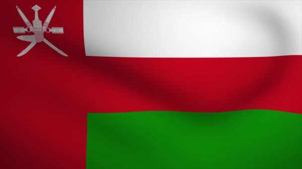 Oman Waving Flag Background Animation Looping Seamless Animation Motion Graphic — Vídeos de Stock