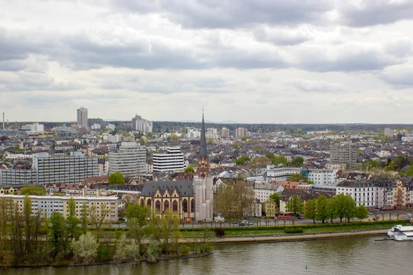 Hermosa Vista Sobre Frankfurt Main Hesse Alemania —  Fotos de Stock
