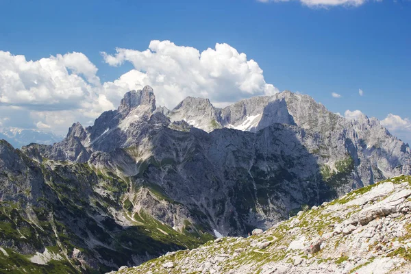 Panorama Van Massieve Alpenbergen Landschap Oostenrijkse Alpen Van Regio Dachstein — Stockfoto