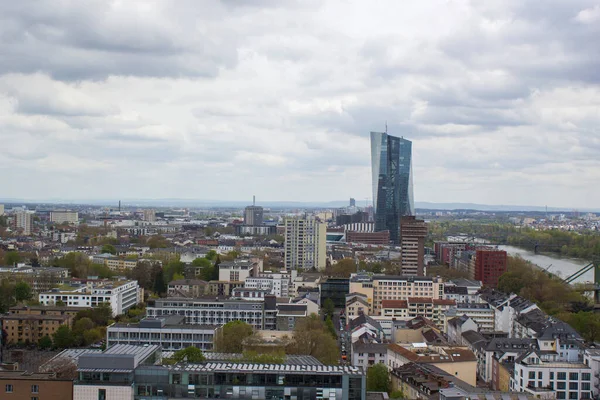 Prachtig Uitzicht Frankfurt Main Financiële Wijk Frankfurt Hessen Hessen Duitsland — Stockfoto