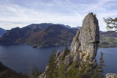 Traunstein Gölü ve Alpler, Yukarı Avusturya, Avusturya