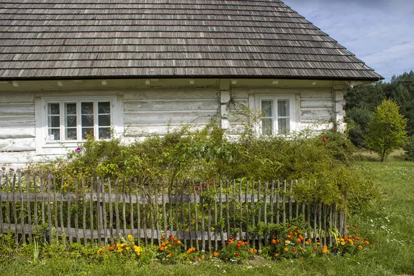 Starý Dřevěný Dům Rapsztyn Polsko — Stock fotografie