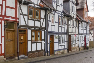Almanya 'nın Werra Vadisi' ndeki Bad Sooden-Allendorf kasabası, Hessen.