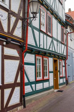 Almanya 'nın Werra Vadisi' ndeki Bad Sooden Allendorf 'taki resim evi Hessen.