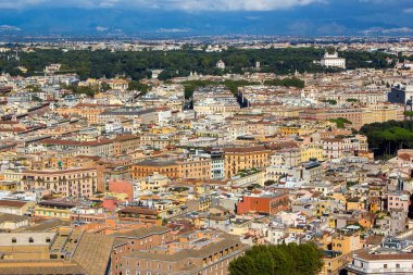 Panorama of ancient city of Rome, view from Saint Peter's Basilika in Vatican City