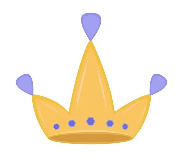 Coroa Ilustração Vetorial Cores Amarelas Azuis — Vetor de Stock