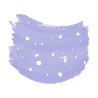 Blue acrylic paint abstract spot with white blots. You can use it as a brush or as a background 