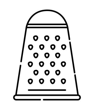 Grater siyah ve beyaz vektör çizgisi çizimi