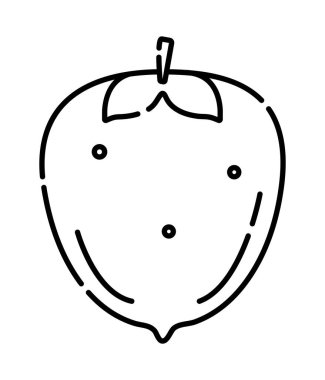 Hurma siyah ve beyaz vektör çizgisi simgesi