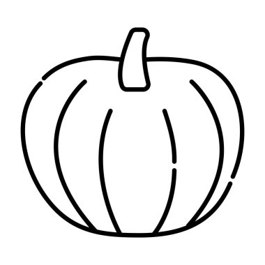 Kabak siyah ve beyaz vektör çizgisi simgesi