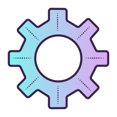 Vites mekanizması sembolü, çam işareti, güzel bir gradyan arka plana sahip koyu mavi çizgi vektör simgesi