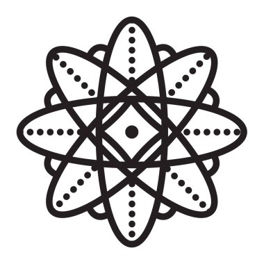 Sonsuzluk işareti, çiçek, mandala, ahenk sembolü. Geri dönüşüm, döngü. Siyah çizgi vektör simgesi. Taslak tek renkli çizim, düzenlenebilir vuruş