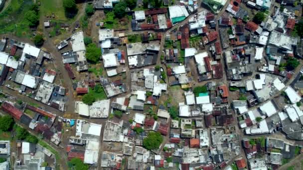 Yüksek Açılı Drone Köyü Görünümü — Stok video