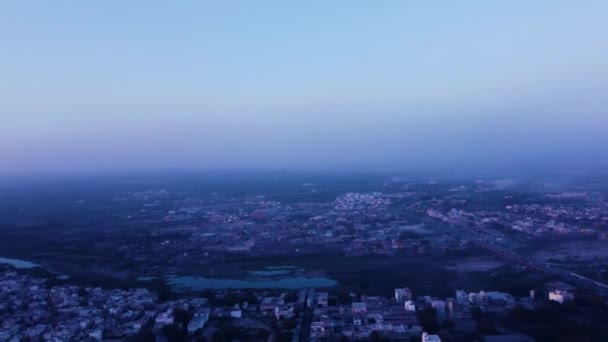 Vista Del Dron Morning City — Vídeos de Stock