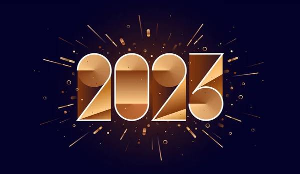 Feliz Ano Novo 2023 Estilo Brilhante Geométrico Para Feliz Ano — Vetor de Stock