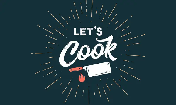Γράμματα Cook Διακόσμηση Τοίχου Κουζίνας Αφίσα Ταμπέλα Απόσπασμα Αφίσα Για — Διανυσματικό Αρχείο