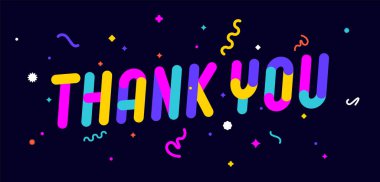 Teşekkür ederim. Şükran Günü için tebrik kartı, afiş, poster ve çıkartma, içinde yazı olan bayram geometrik tarzı. Mektup kartı, davetiye kartı, internet afişi. Vektör İllüstrasyonu