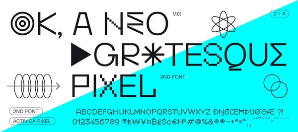 Headline Alphabet Neo Grotesque Sans Serif Alphabet Graphic Elements Sign — Stock Vector