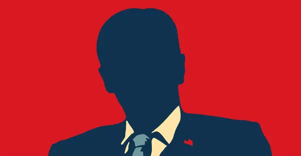 Amerikanischer Präsidentschaftskandidat Porträt Plakat Des Amerikanischen Präsidentschaftskandidaten Für Die Präsidentschaftswahlen lizenzfreie Stockvektoren