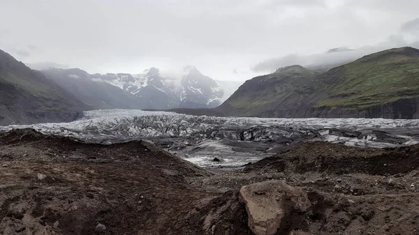Resor Till Island Ett Vackert Isländskt Landskap Svinafell Glaciär — Stockfoto