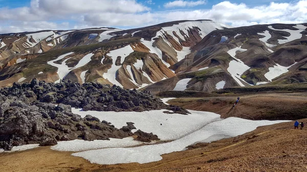 Ταξίδι Στην Ισλανδία Όμορφο Ισλανδικό Τοπίο Βουνά Φυσικό Καταφύγιο Fjallabak — Φωτογραφία Αρχείου