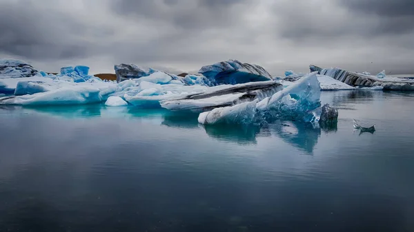 Zlanda Git Güzel Soğuk Bir Manzara Jokulsarlon Buzul Gölü — Stok fotoğraf