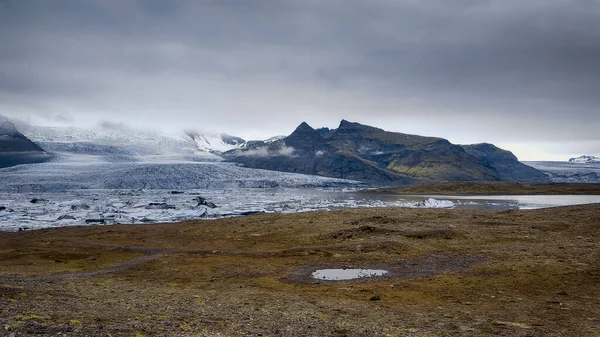 Viajar Islandia Hermoso Paisaje Frío Laguna Glaciar Fjallsarlon — Foto de Stock